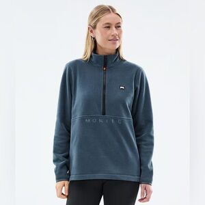 Montec Echo Fleece Half Zip Sweater – Metal Blue – Size L